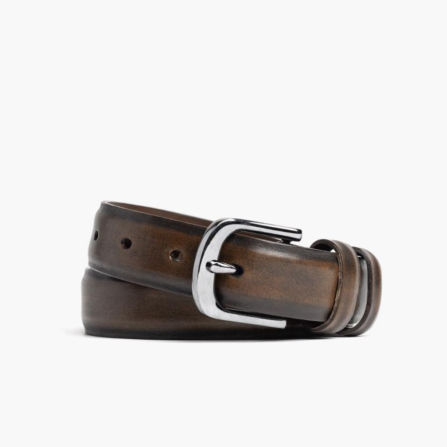 Black / Coffee Thursday Refined Leather Men\'s Belts | SG306LIS