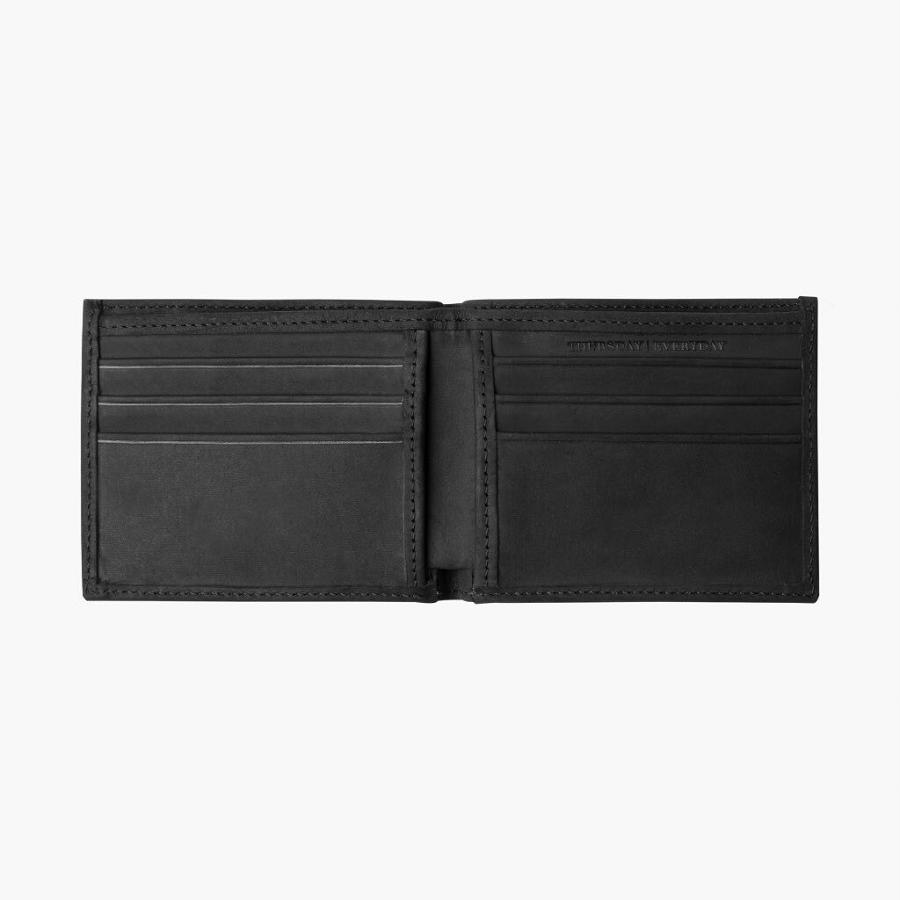 Black Thursday Bifold Leather Men's Wallets | SG179HAP