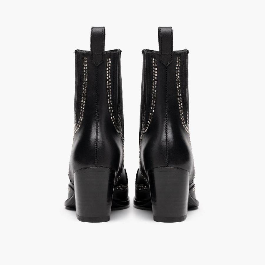 Black Thursday Boots Icon Leather Women's High Heels | SG401WNB