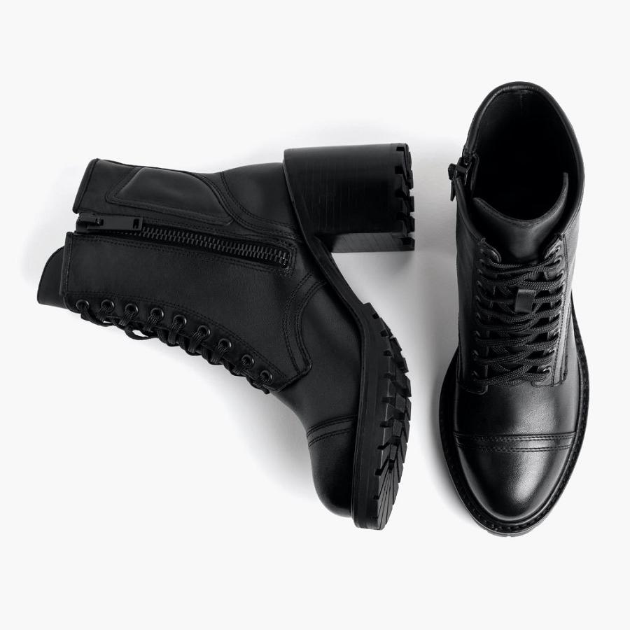 Black Thursday Boots Rebel Leather Women's High Heels | SG415FDN