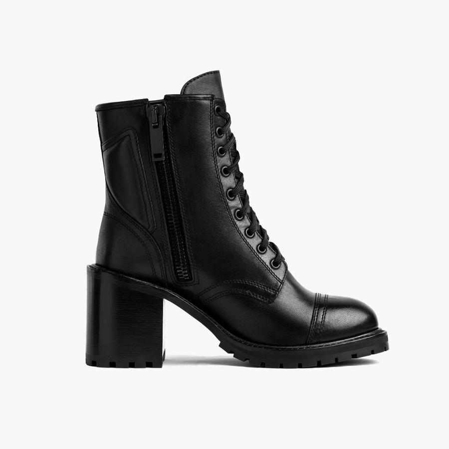 Black Thursday Boots Rebel Leather Women\'s High Heels | SG415FDN