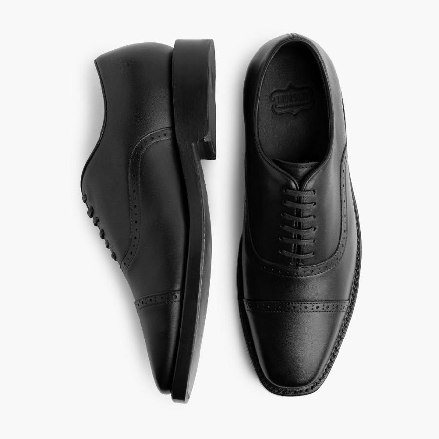 Black Thursday Broadway Leather Men's Dress Shoes | SG243RVD