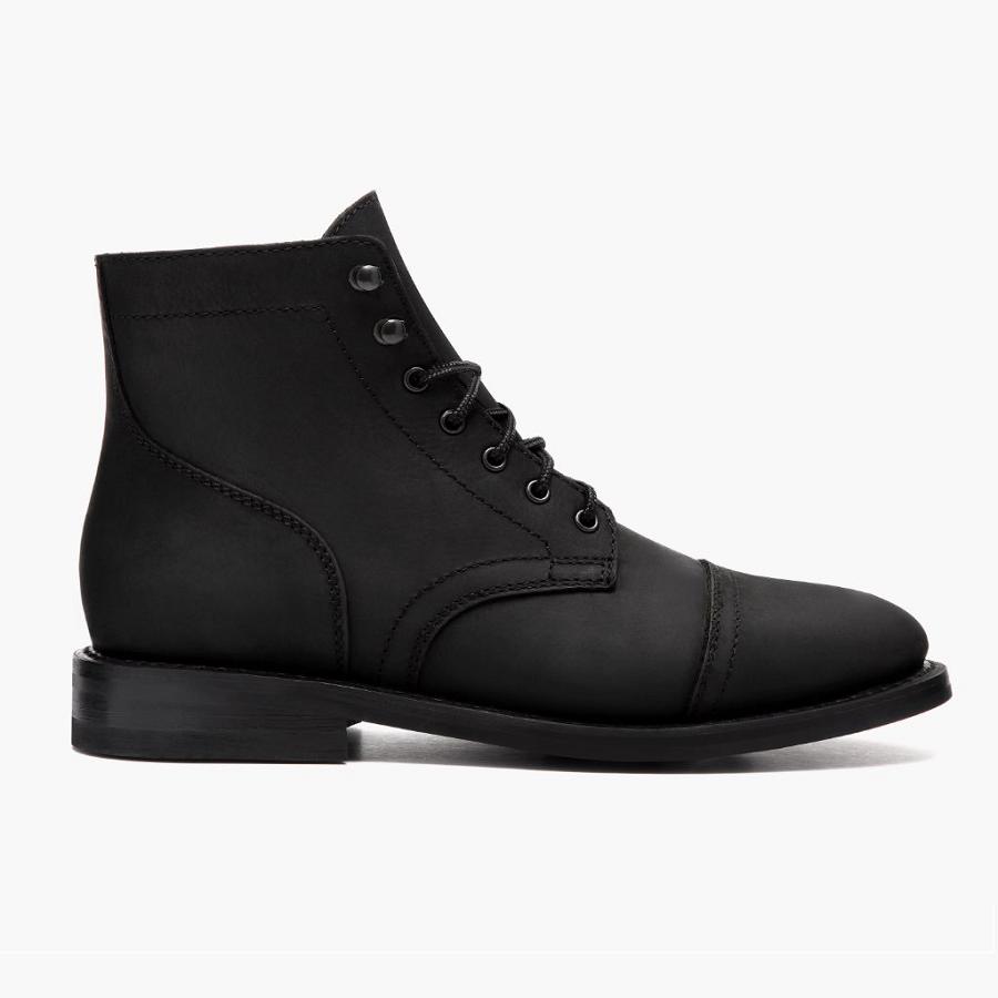 Black Thursday Captain Leather Suede Men's Lace Up Boots | SG85YXF