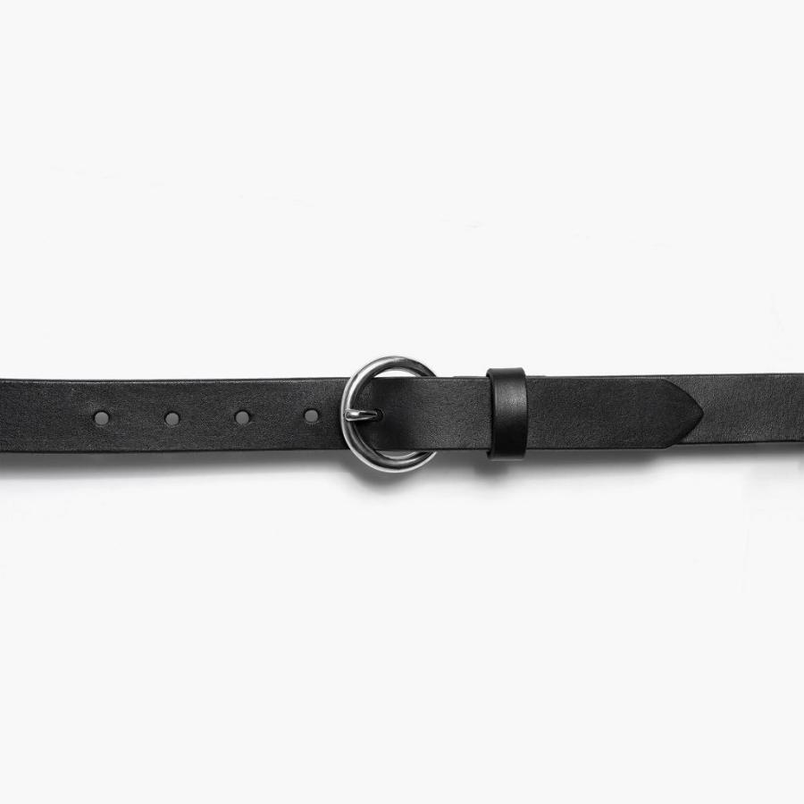 Black Thursday Circle Leather Women's Belts | SG390DFM28