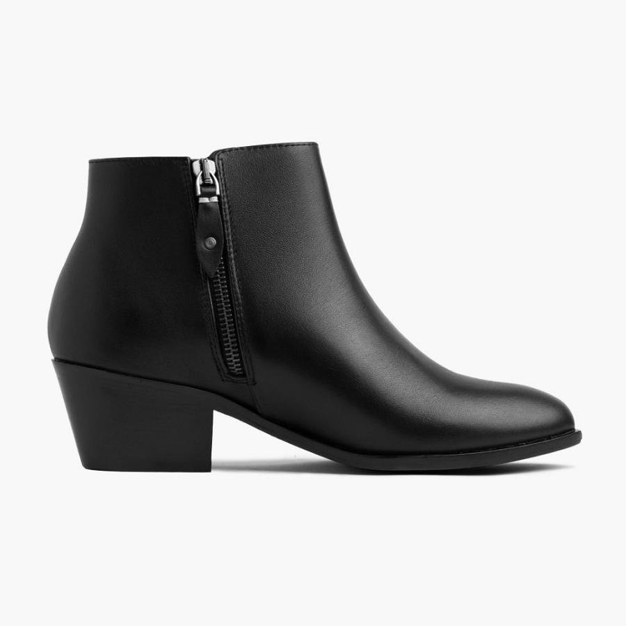 Black Thursday Downtown Leather Women's Booties | SG353BEX