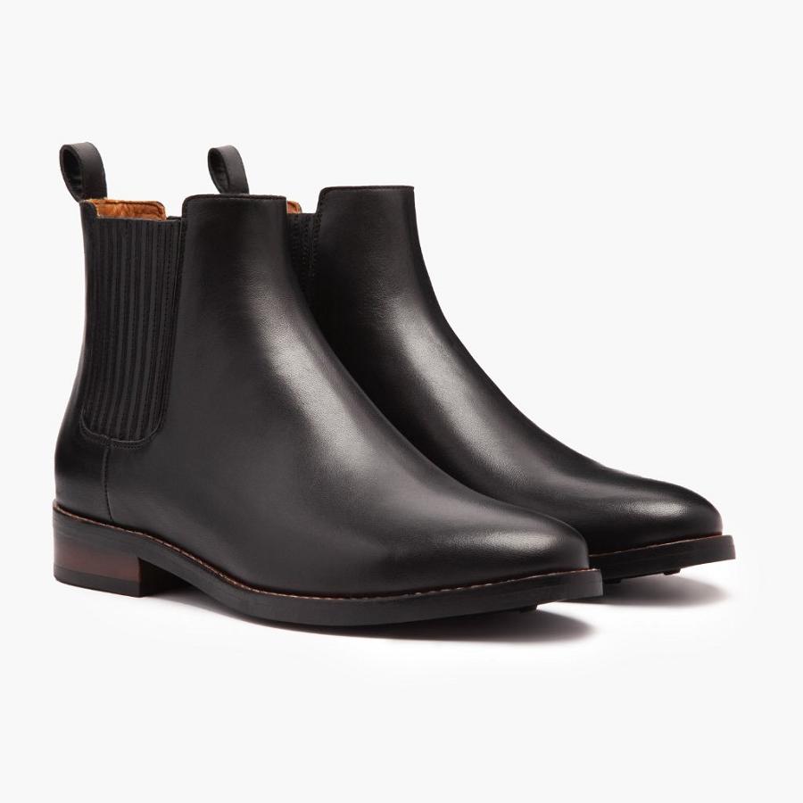 Black Thursday Dreamer Leather Women's Chelsea Boots | SG186OKI