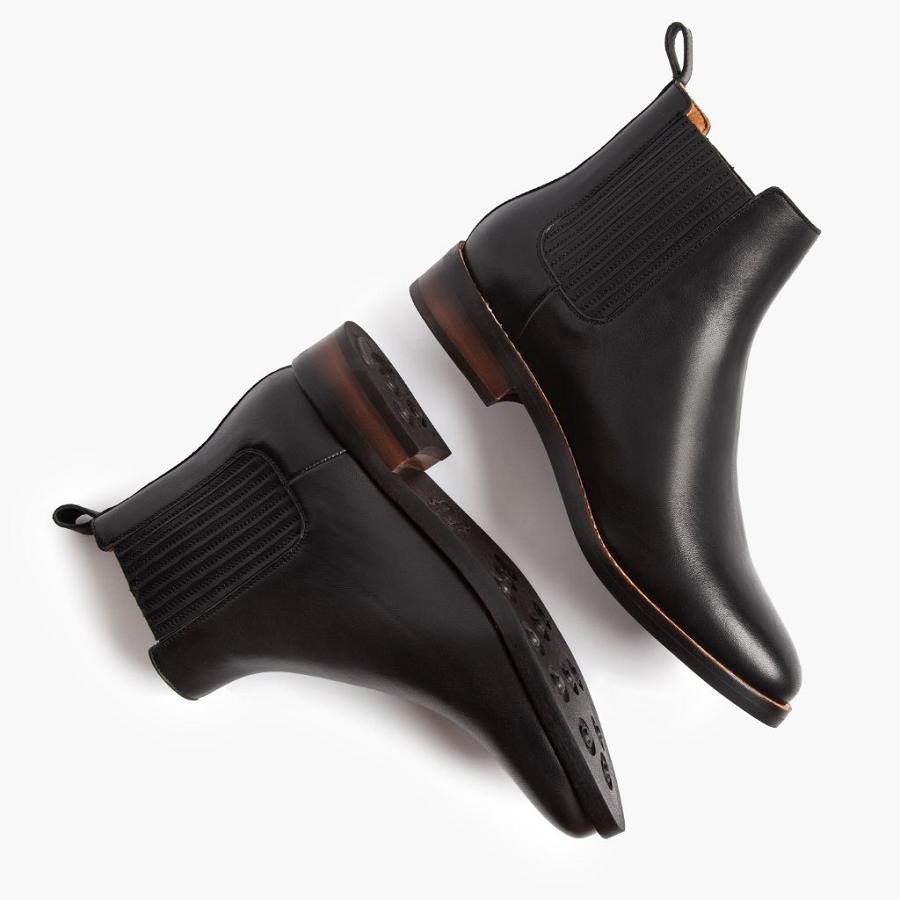 Black Thursday Dreamer Leather Women's Chelsea Boots | SG186OKI