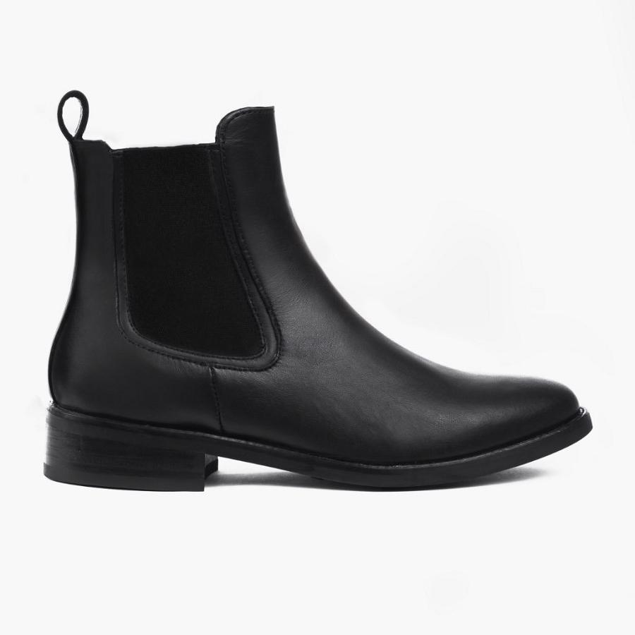 Black Thursday Duchess Leather Women\'s Chelsea Boots | SG365SGL