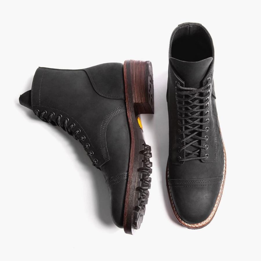 Black Thursday Logger Leather Men's Boots | SG198VRW