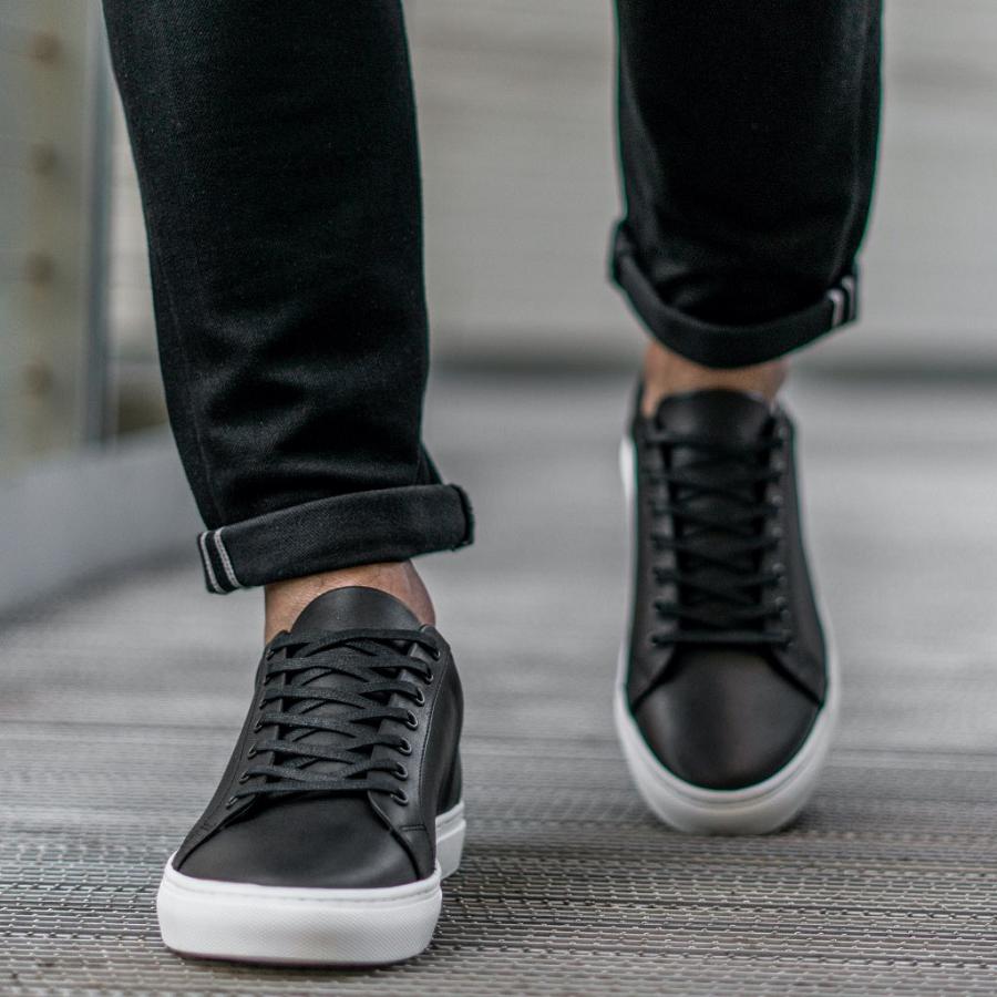 Black Thursday Premier Low Tops Leather Classic Men's Sneakers | SG231HAP