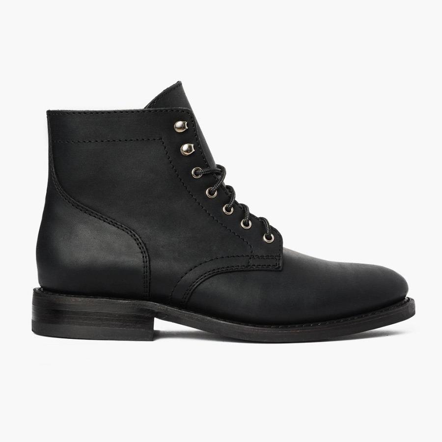 Black Thursday President Leather Classic Men's Lace Up Boots | SG112TCE