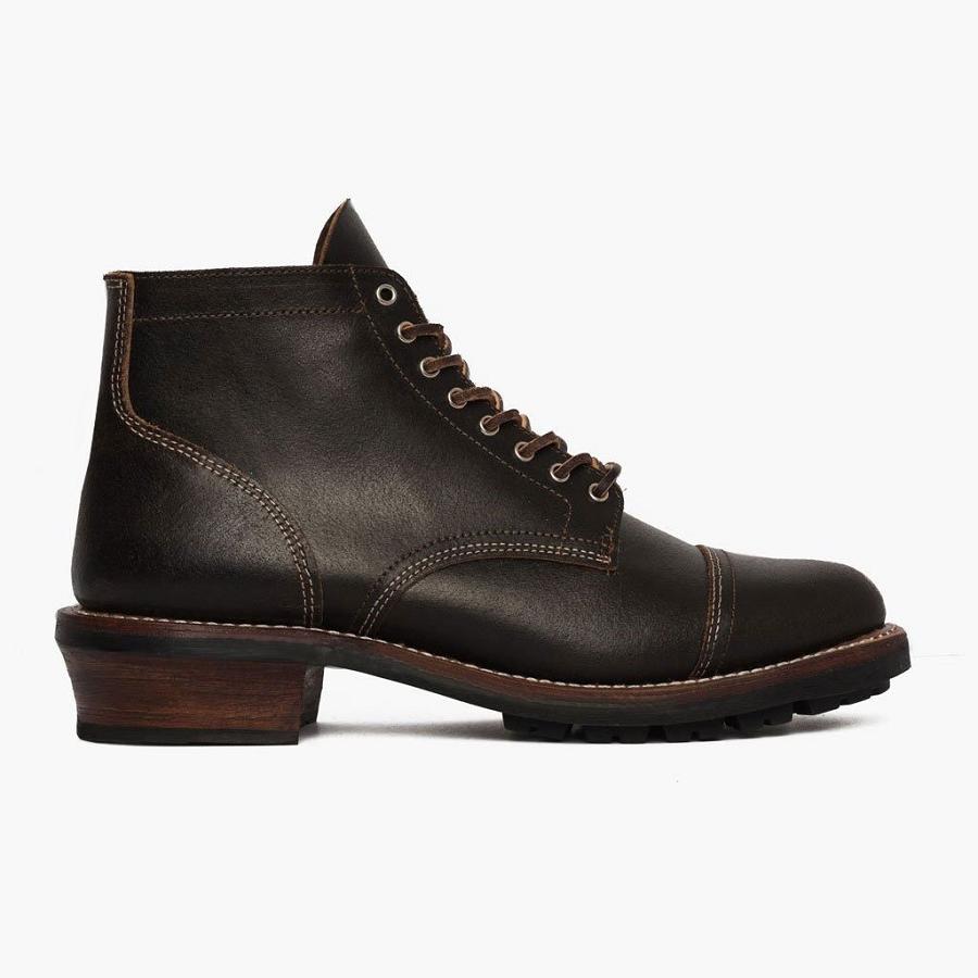 Black Thursday Vanguard Leather Men's Lace Up Boots | SG130DFM