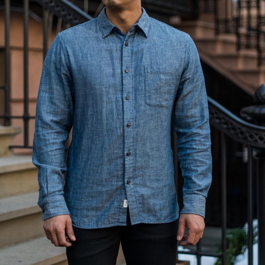 Blue Thursday Ripper Cotton Men's Shirts | SG287SGL