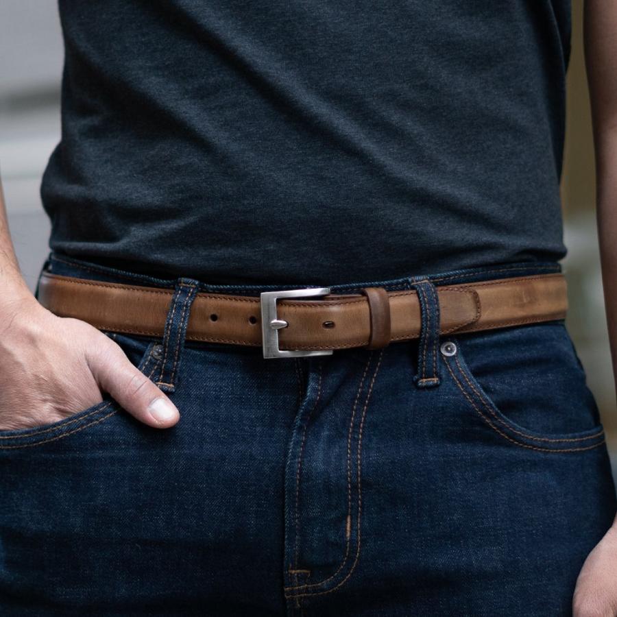 Brown / Coffee Thursday Classic Leather Men's Belts | SG295RVD