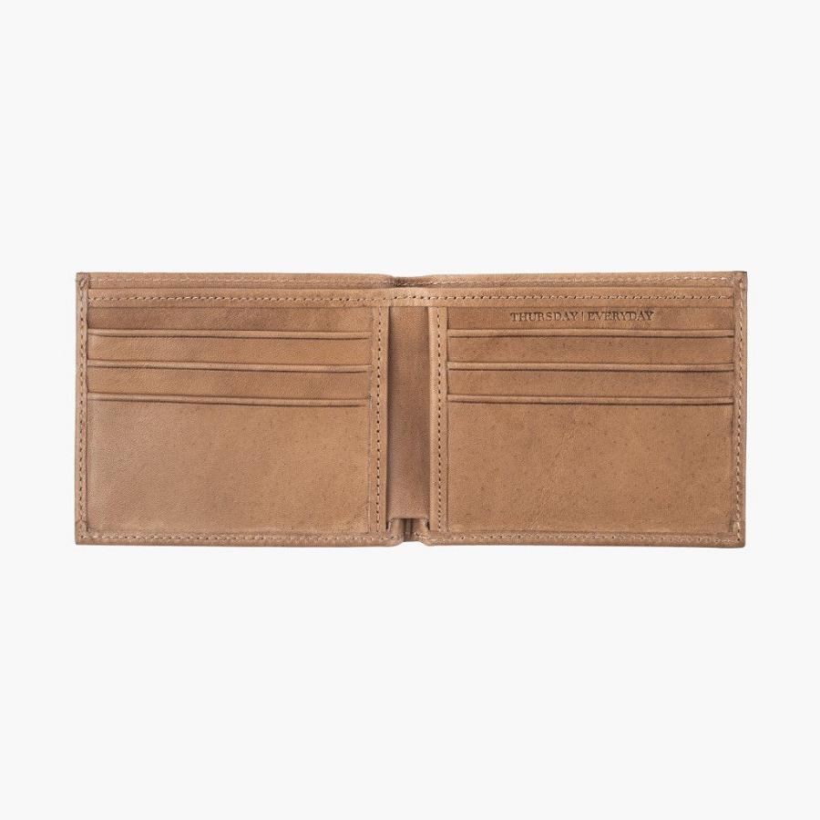 Brown Thursday Bifold Leather Men's Wallets | SG178JPQ