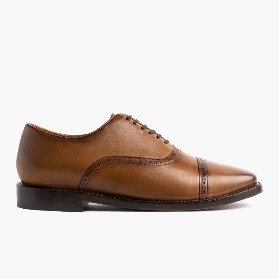 Brown Thursday Broadway Leather Men's Dress Shoes | SG241YXF