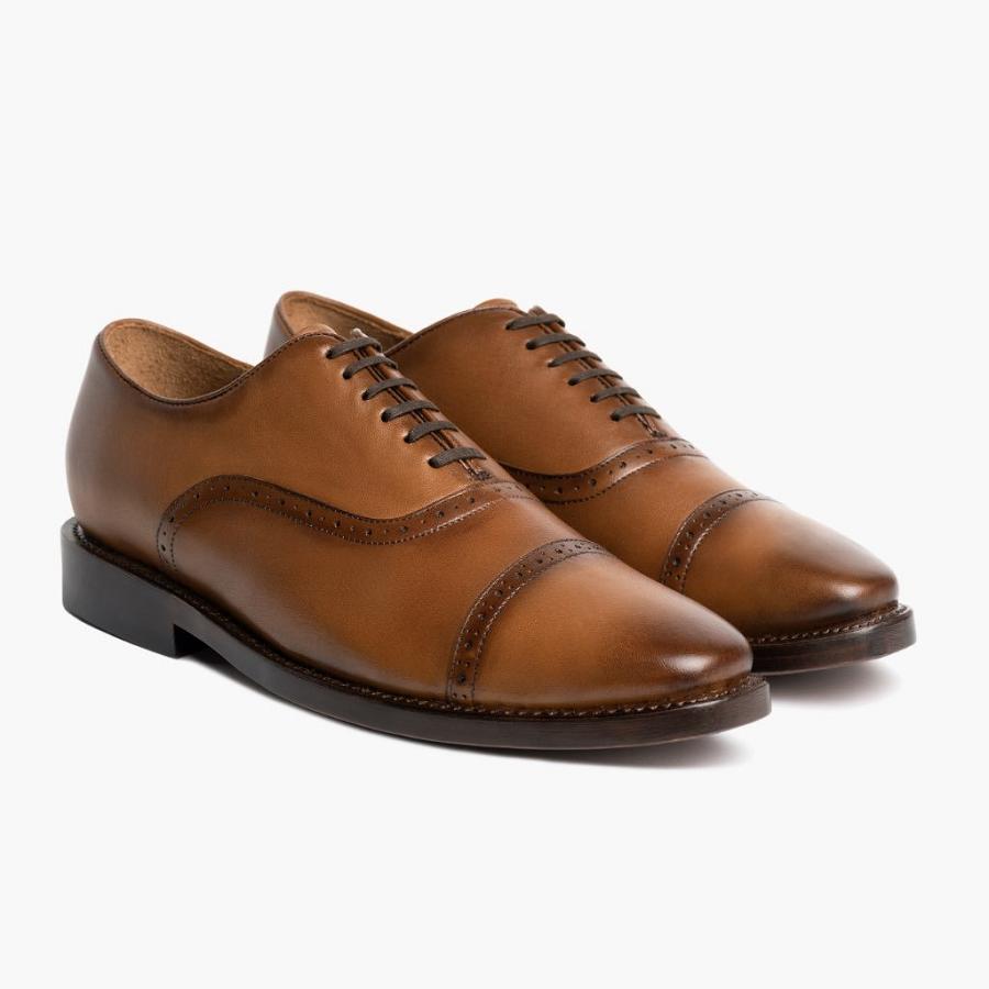 Brown Thursday Broadway Leather Men\'s Dress Shoes | SG241YXF