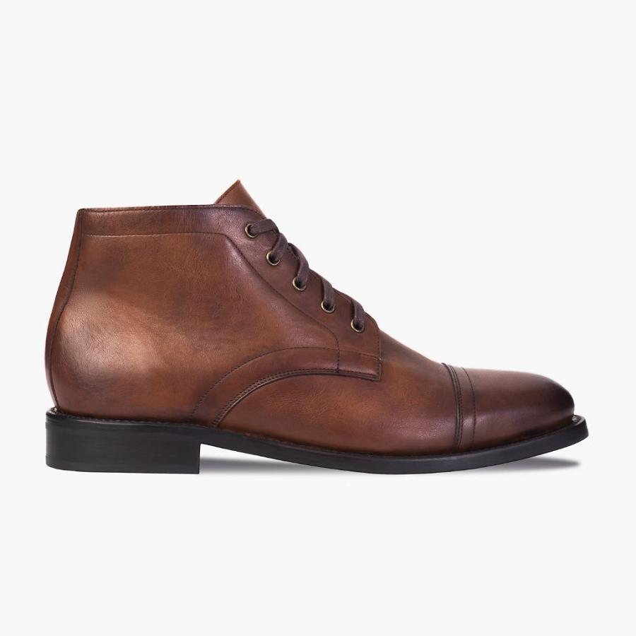 Brown Thursday Cadet Leather Men's Lace Up Boots | SG67BEX