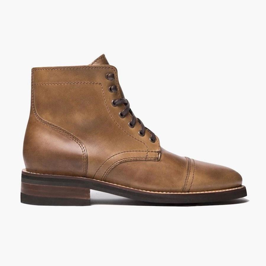 Brown Thursday Captain Leather Men's Lace Up Boots | SG71ZUT