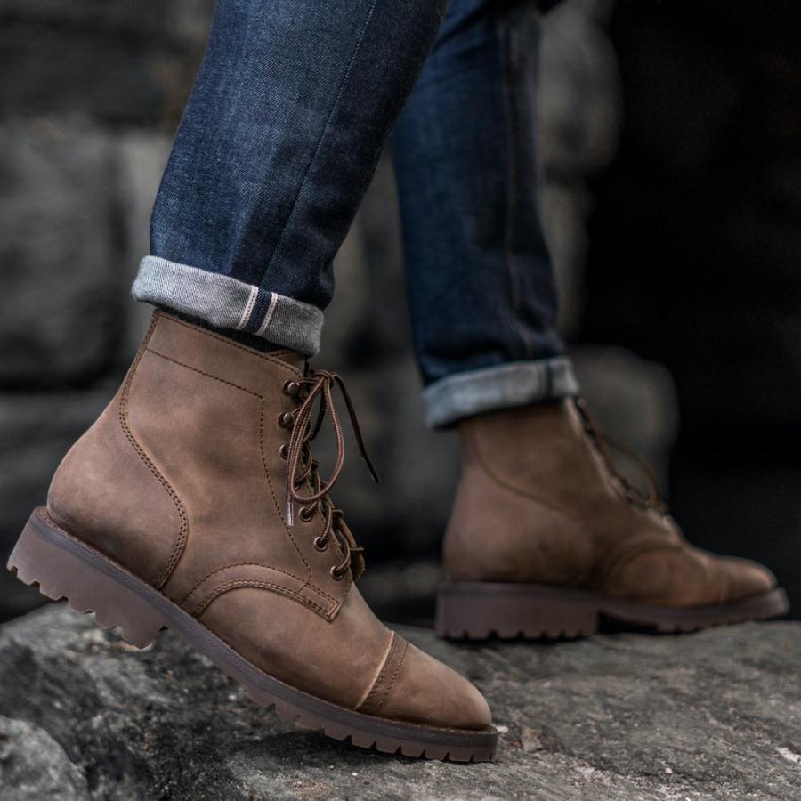 Brown Thursday Captain Leather Rugged & Resilient Men's Boots | SG144NWY