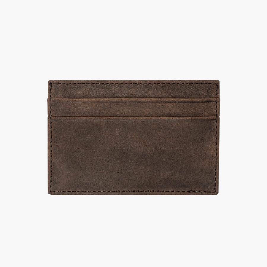 Brown Thursday Card Holder Leather Classic Men\'s Wallets | SG172VRW