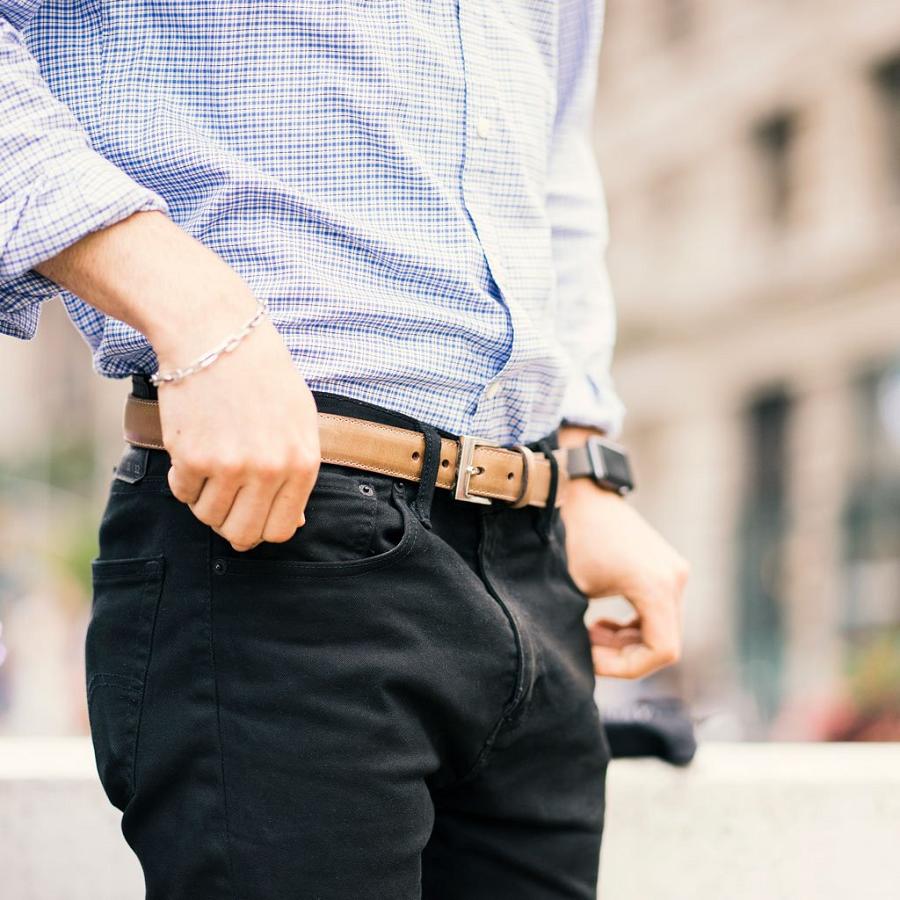 Brown Thursday Classic Leather Men's Belts | SG293YXF