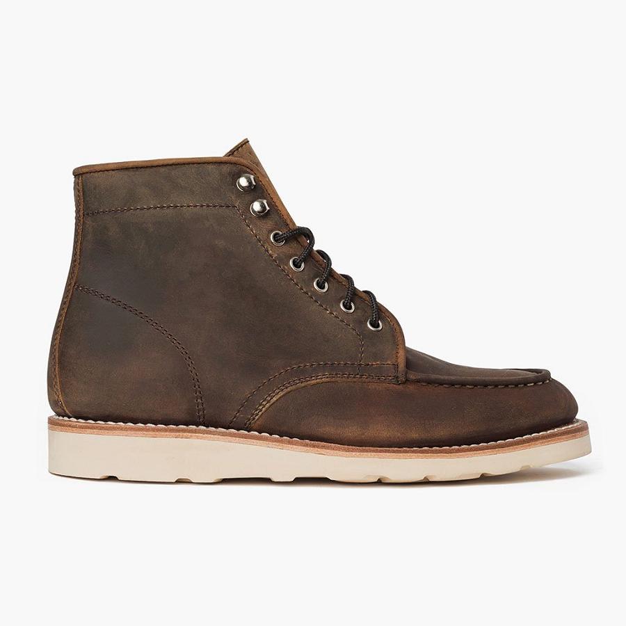 Brown Thursday Diplomat Leather Men's Chukka Boots | SG50GSO