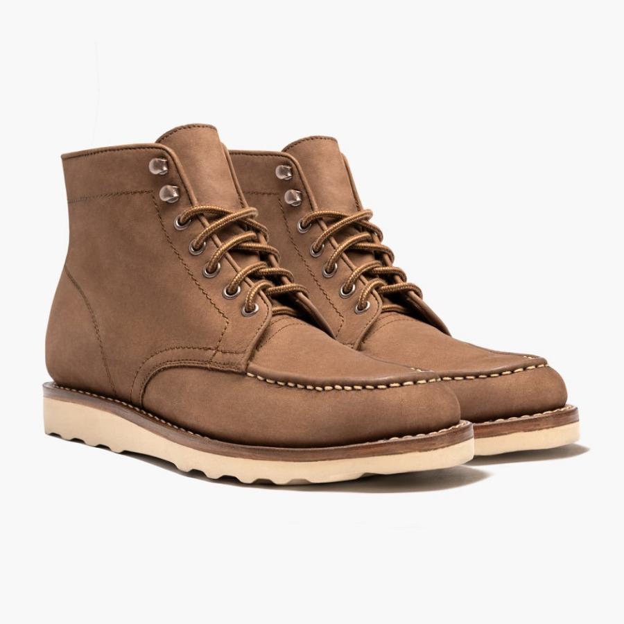 Brown Thursday Diplomat Nubuck Men\'s Lace Up Boots | SG95CTV