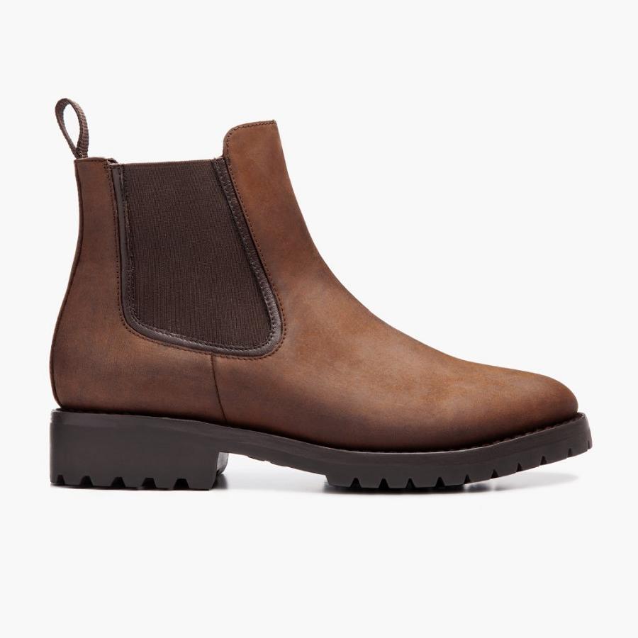 Brown Thursday Legend Leather Men's Chelsea Boots | SG33YXF