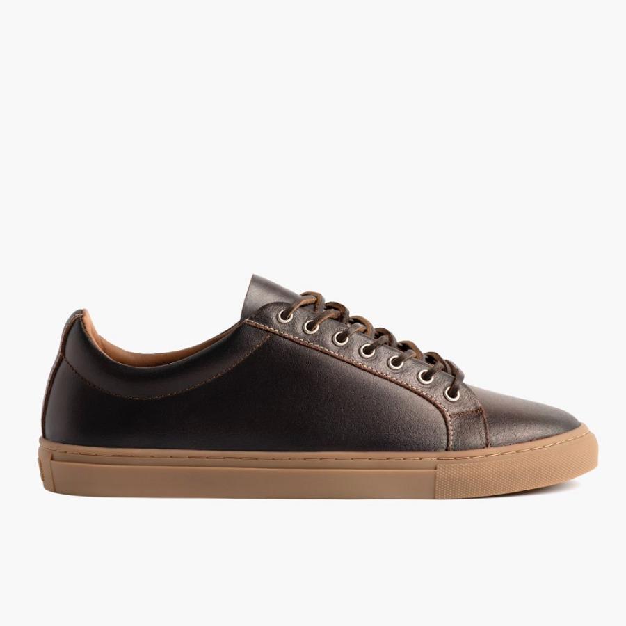 Brown Thursday Premier Low Tops Leather Classic Men's Sneakers | SG230JPQ