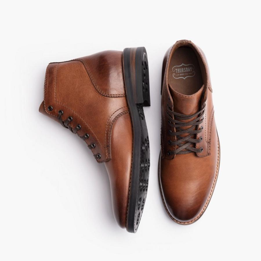 Brown Thursday President Leather Classic Men's Lace Up Boots | SG110UZG