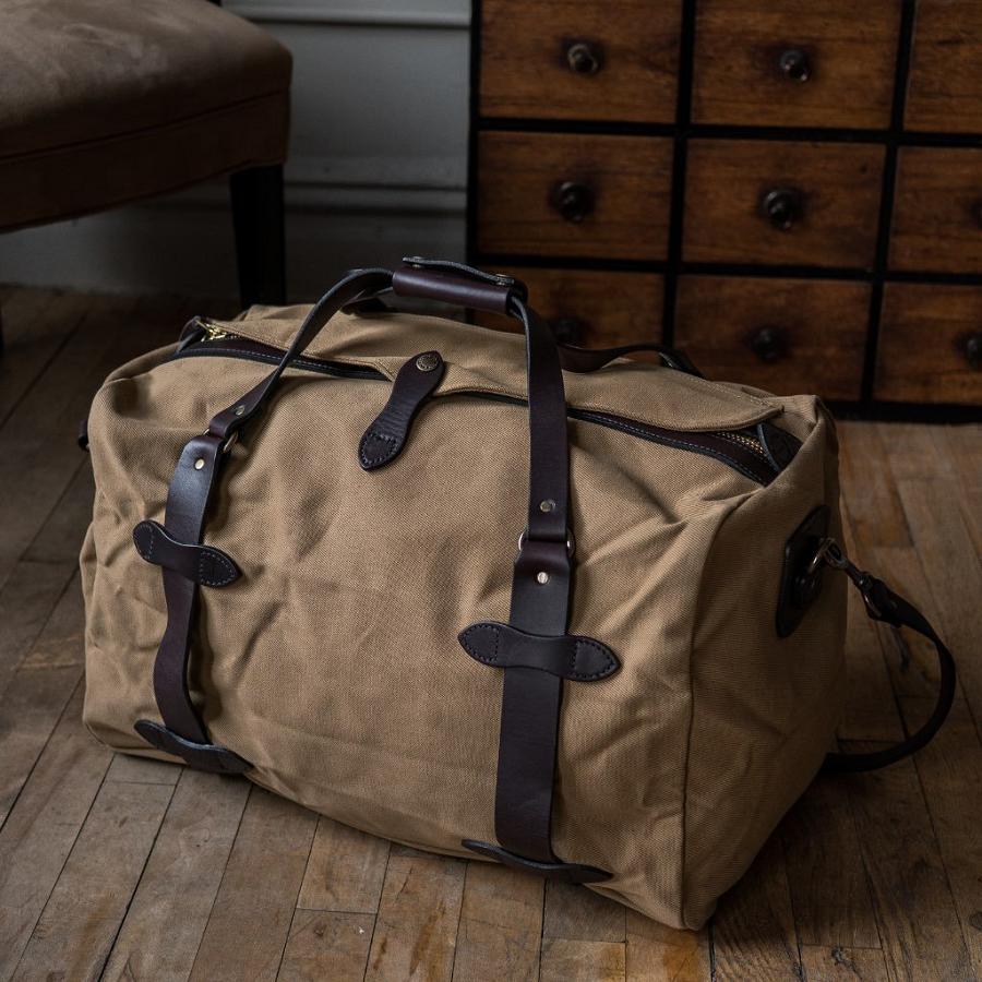 Brown Thursday Rugged Twill Duffle Leather Men's Bags | SG289PJJ