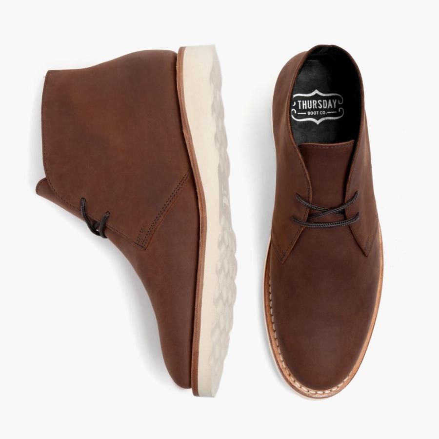 Brown Thursday Scout Leather Men's Chukka Boots | SG53SGL