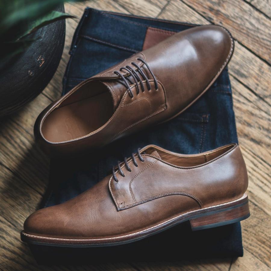 Brown Thursday Statesman Leather Men's Dress Shoes | SG261SGL