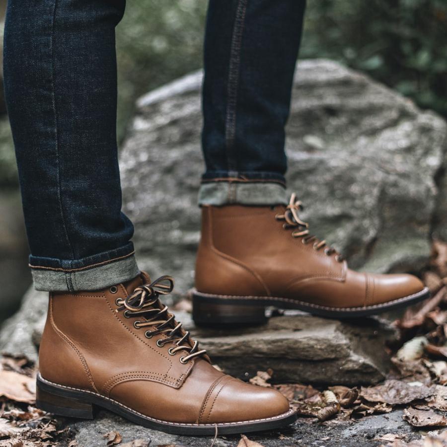 Brown Thursday Vanguard Leather Men's Lace Up Boots | SG129FDN