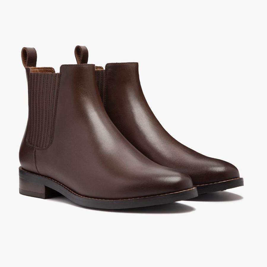 Chocolate Thursday Dreamer Leather Women's Chelsea Boots | SG357ZUT