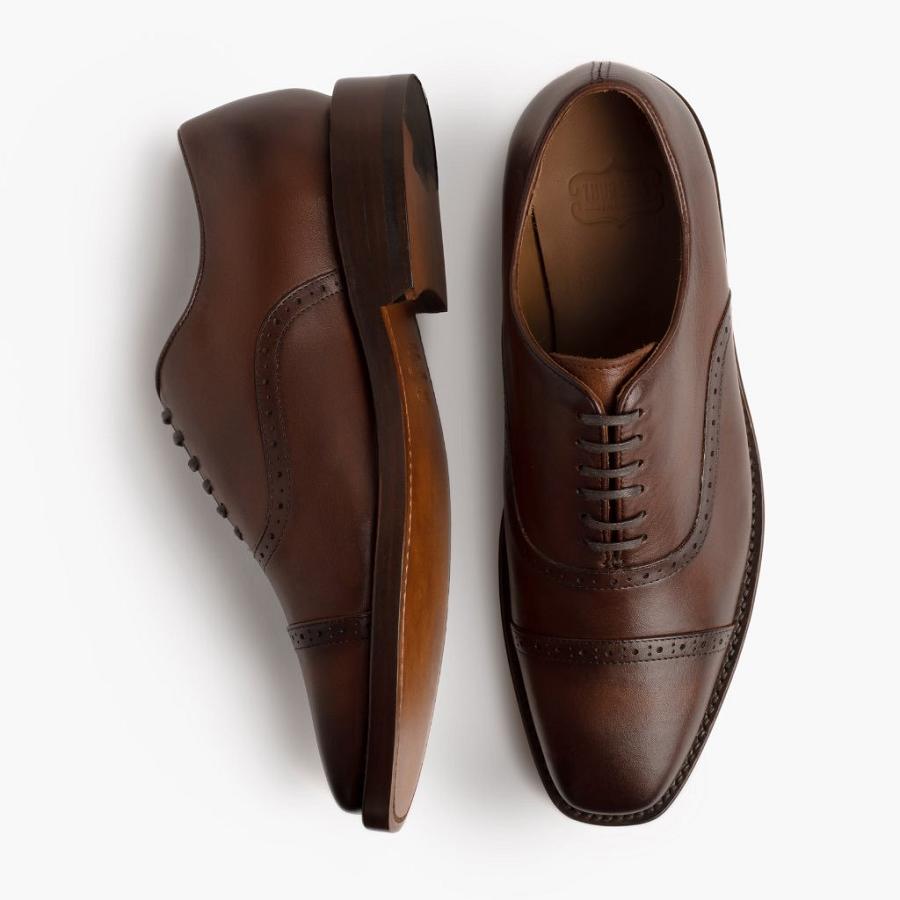 Coffee Thursday Broadway Leather Men's Dress Shoes | SG242TCE