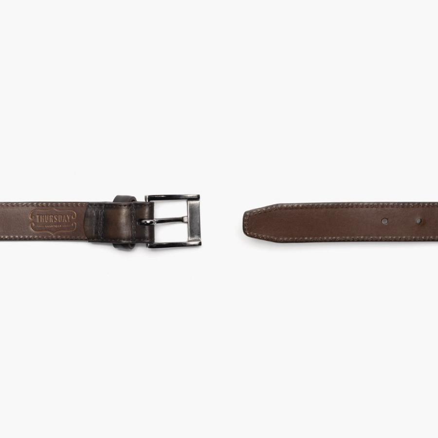 Coffee Thursday Classic Leather Men's Belts | SG294TCE