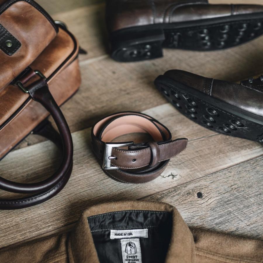 Coffee Thursday Classic Leather Rugged Men's Belts | SG41BEX