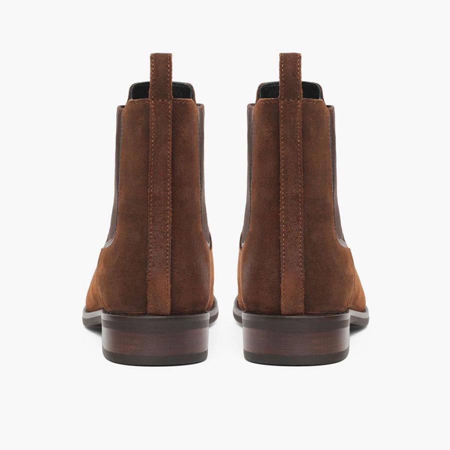 Coffee Thursday Duchess Suede Women's Chelsea Boots | SG366AHK