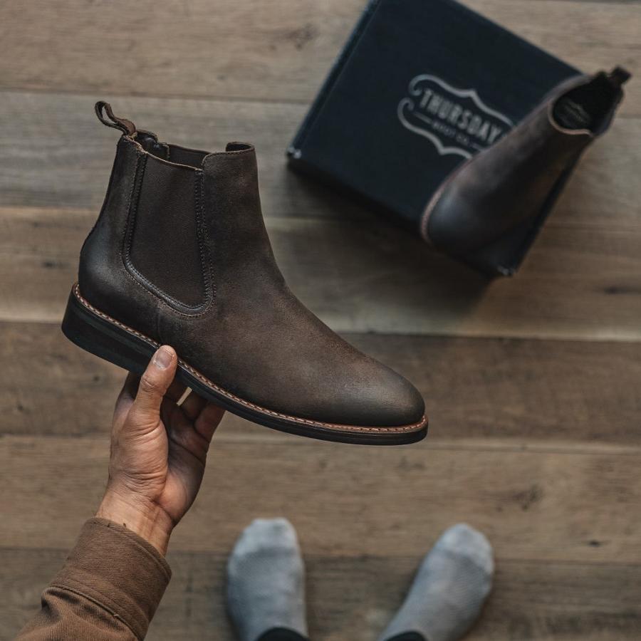 Coffee Thursday Duke Suede Men's Chelsea Boots | SG28AHK