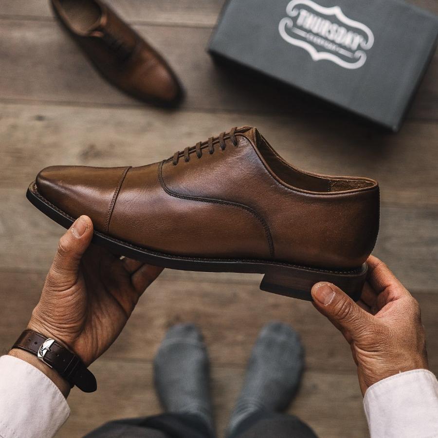 Coffee Thursday Executive Leather Rugged & Resilient Men's Dress Shoes | SG251CTV