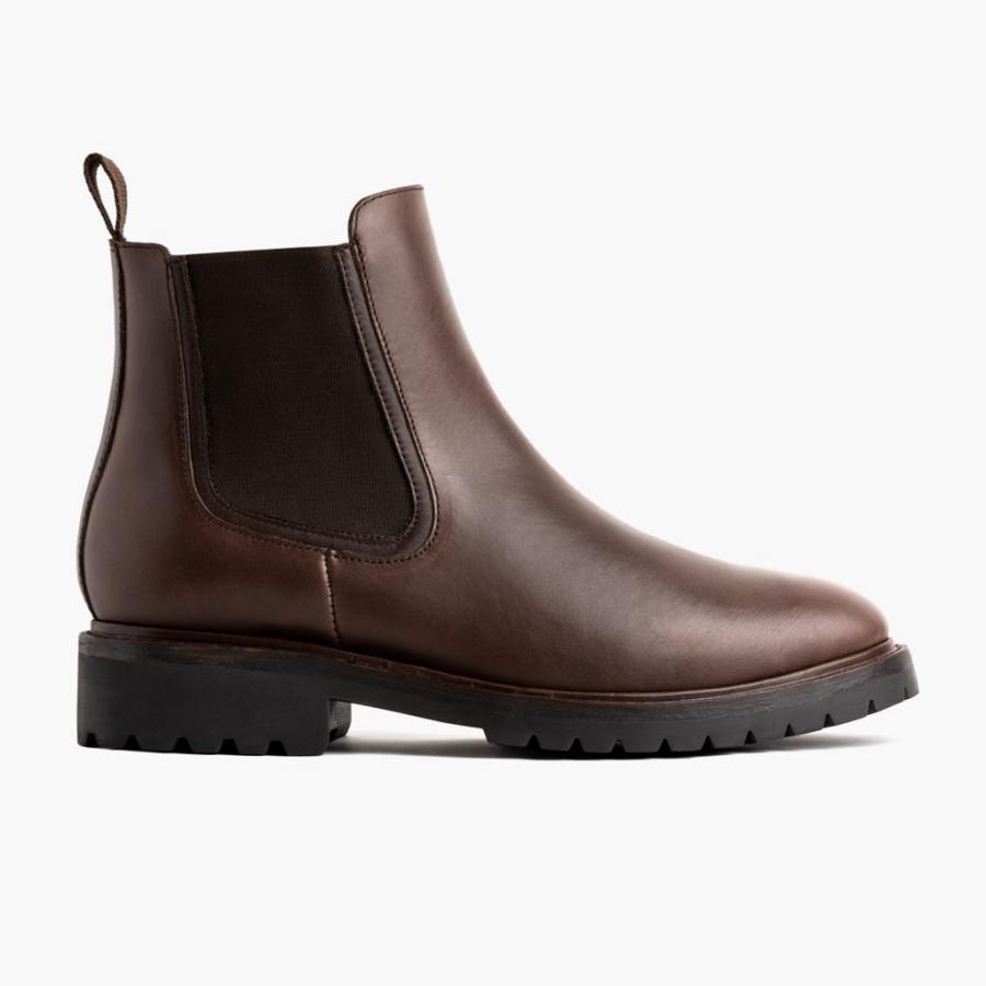 Coffee Thursday Legend Leather Men's Chelsea Boots | SG34TCE