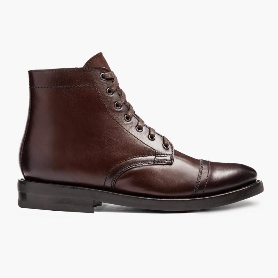 Coffee Thursday Major Leather Men's Lace Up Boots | SG104DFM