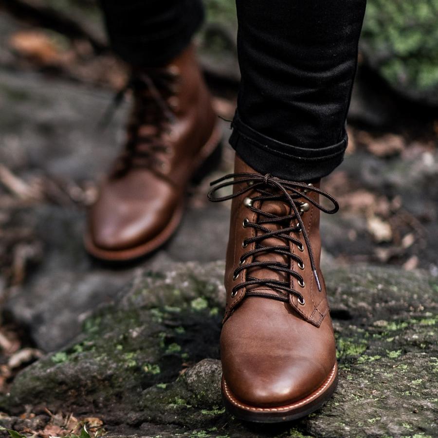 Coffee Thursday President Leather Rugged & Resilient Men's Boots | SG203KOR