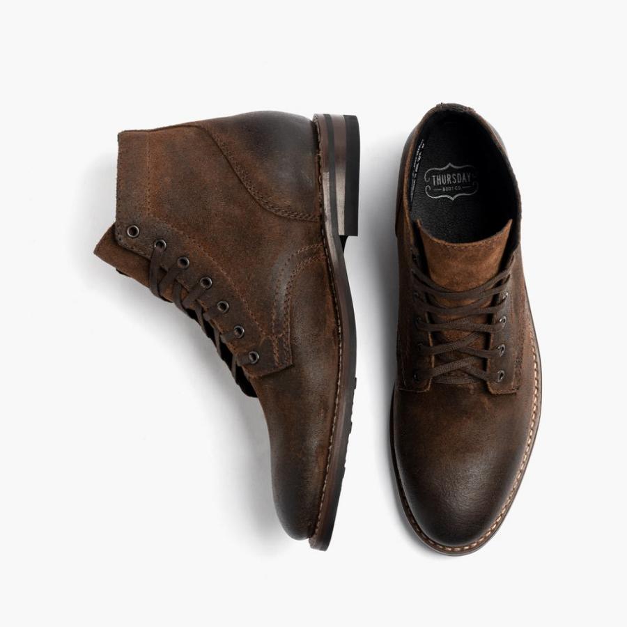 Coffee Thursday President Suede Men's Lace Up Boots | SG115WNB