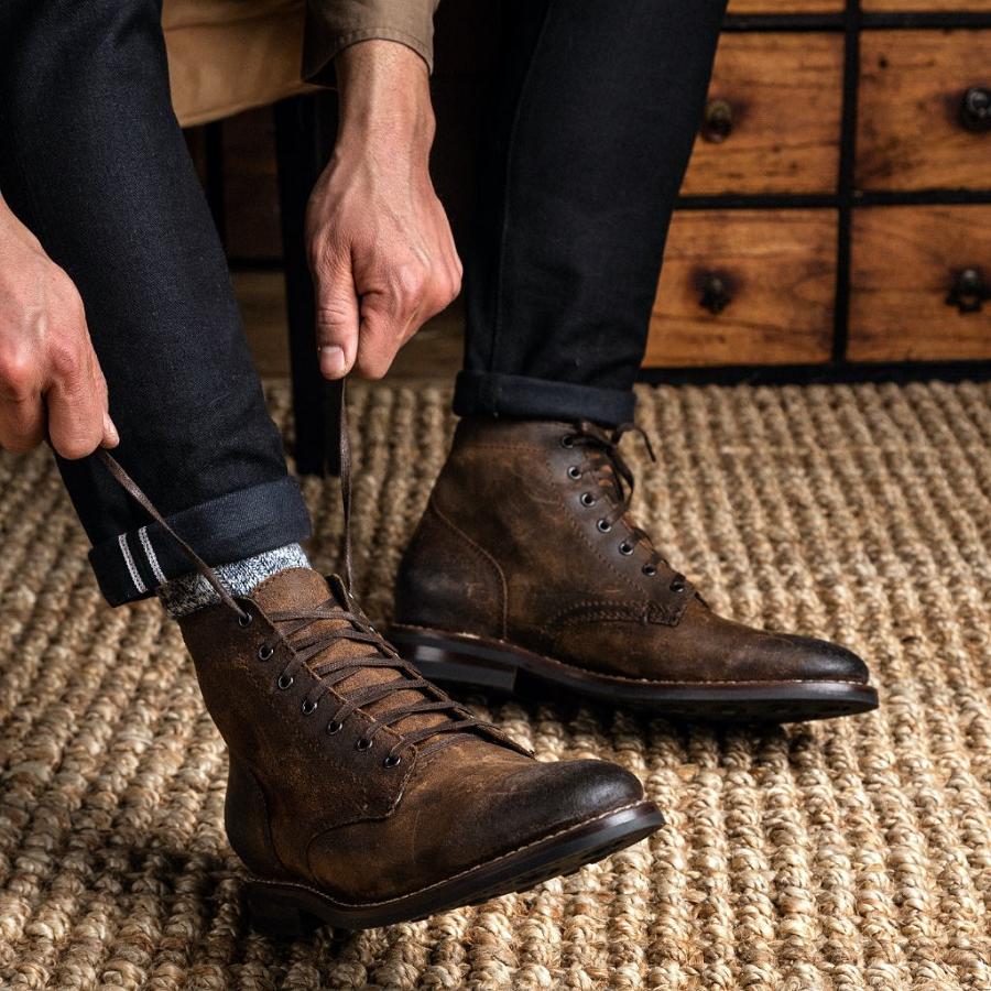 Coffee Thursday President Suede Rugged & Resilient Men's Boots | SG208DFM