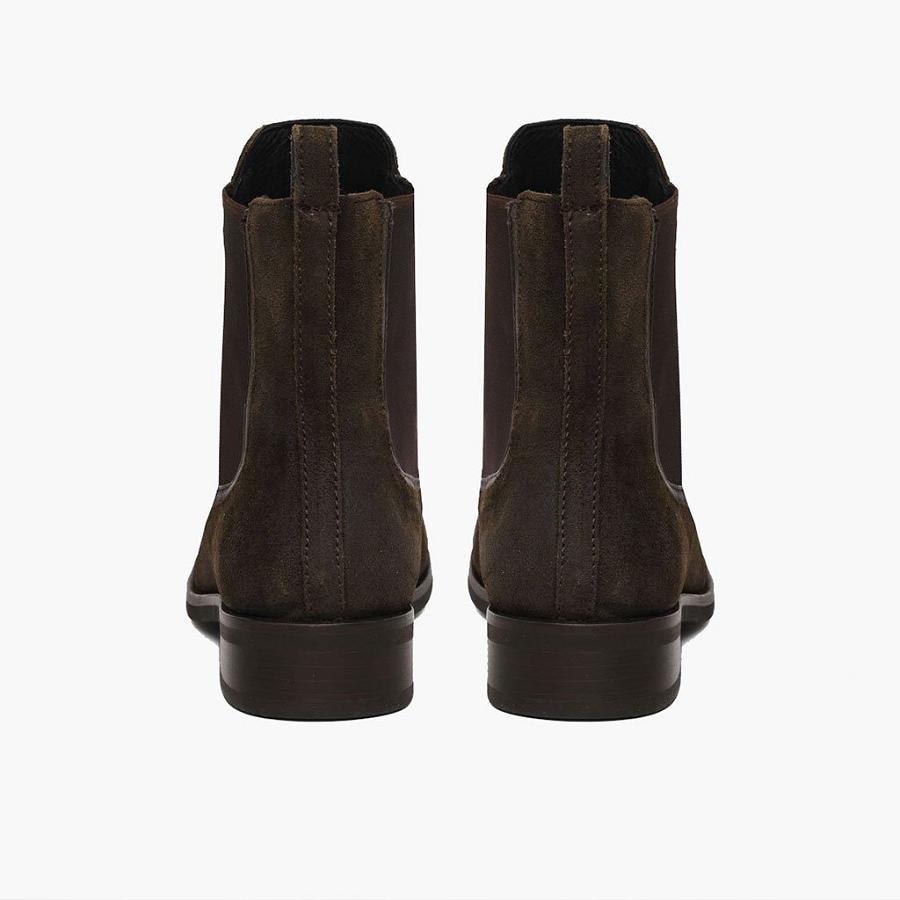 Dark / Olive Thursday Duchess Suede Women's Chelsea Boots | SG369ILH