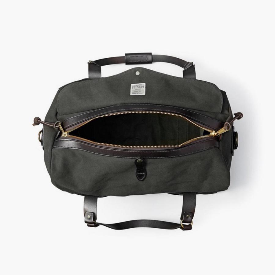 Green Thursday Rugged Twill Duffle Leather Men's Bags | SG291ILH