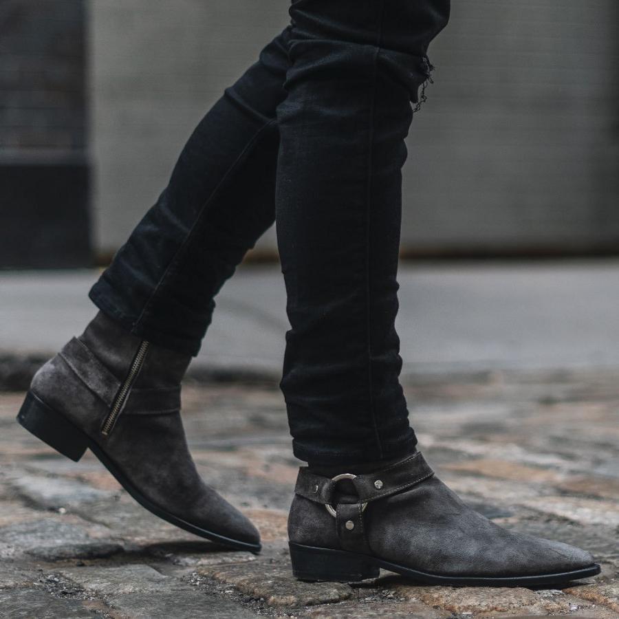 Grey Thursday Harness Suede Men's Chelsea Boots | SG32UZG